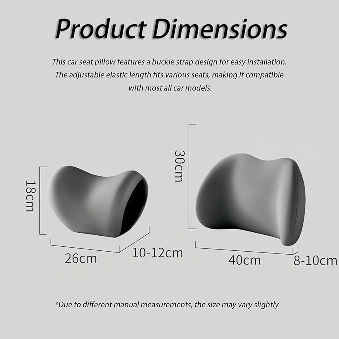 Car Lumbar Support Pillow and Car Neck Pillow Kit for Bugatti Centodieci 2020 2021 2022 2023 2024 2025 2026, Car Seat Neck Back Rest Pillows, Ergonomic Car Seat Headrest & Lumbar Cushion