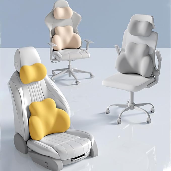 Car Lumbar Support Pillow for Mercedes-Benz E Class Convertible A238 2021 2020 Memory Foam Back Support Cushion Breathable Car Seat Lumbar Pad Accessories,Beige