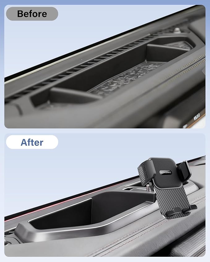 SKYLOTEC Phone Holder for Jeep Wrangler JL JLU/Gladiator JT 2024 2025 Accessories Automobile Cradles Phone Mount, Dashboard Mount Dash Tray Not Block Air Vent (2024+ 4X4, Not for 4XE)
