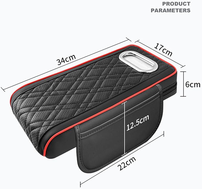 Car Armrest Cushion for Toyota Corolla X E140, E150 2006 2007 2008 2009 2010 2011 2012, Car Center Console Cover Armrest Pad with Cup Holder and Tissue Box, Car Accessories,Black