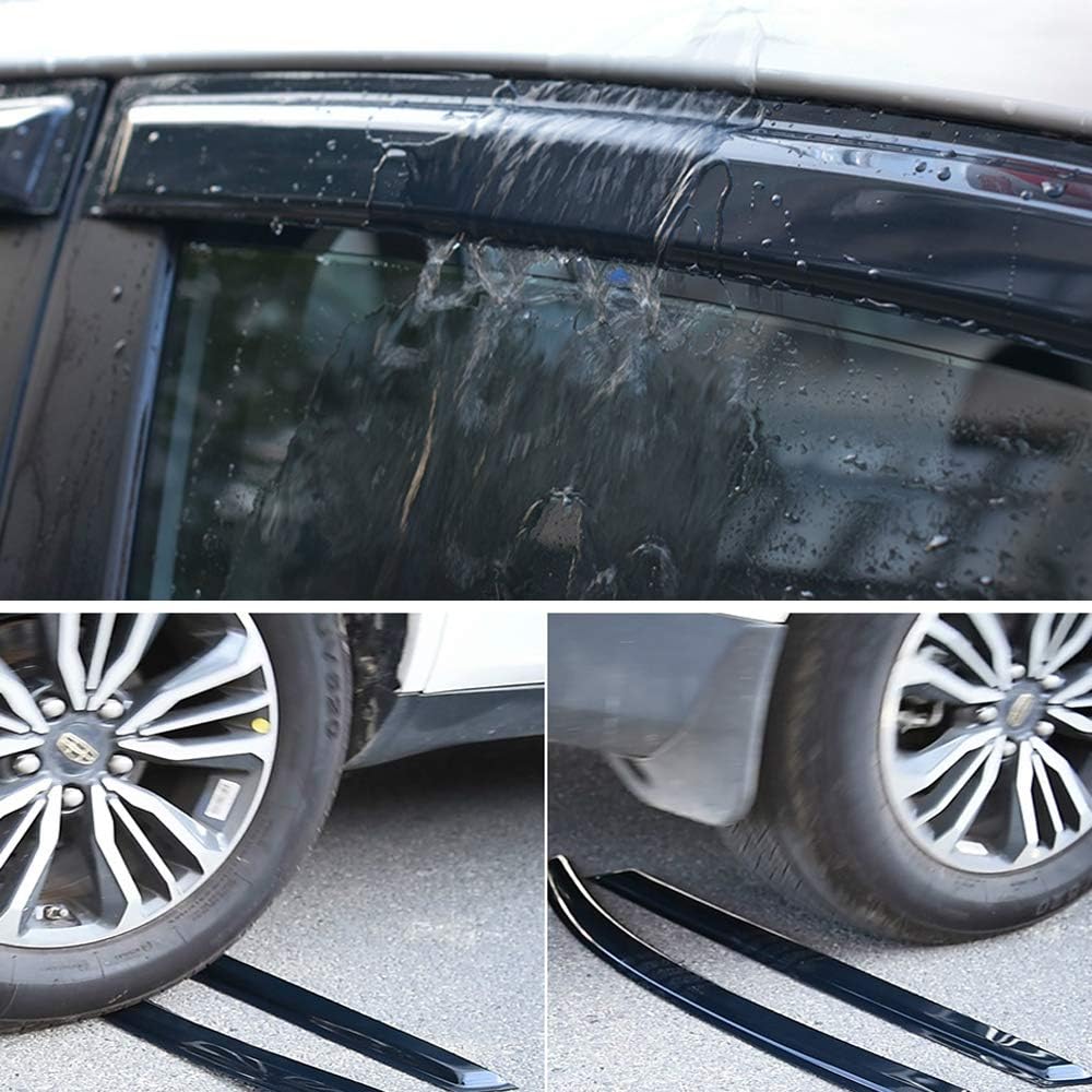 94236 Side Window Wind Deflector,4pc Outside Mount Style Nice Sun Rain Guards Set,Window Visor fit for 2002-2006 Toyota Camry Sedan