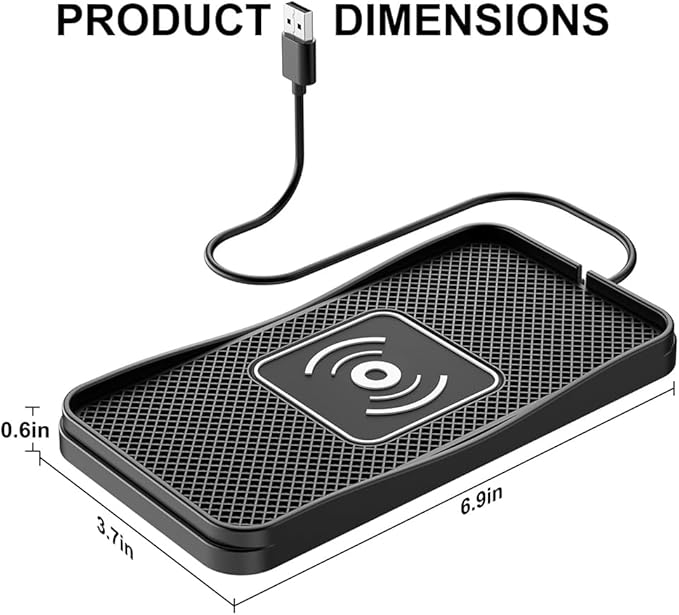 Wireless Car Charger Pad for Toyota Prius 2001-2026, Type-C/USB 20W Car Wireless Charger Non-Slip Phone Charging Pad Car Accessories,B 30cm Cable USB Plug