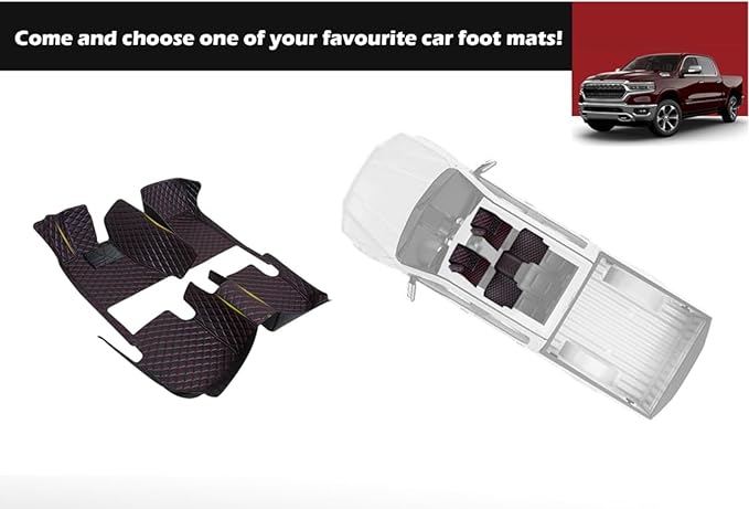 Yaruicar Custom Personalized Floor Mats for Cars Luxury Full Coverage All Car Floor Mats Anti-Slip Leather Car Mat Set Trucks & SUVs Trucks Automotive Floor Mats Liners (Yellows)