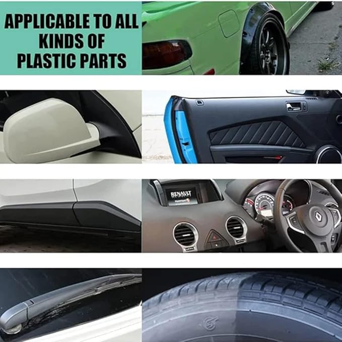 RJDJ Plastic Restorer for Cars, Trim & Exterior – Plastic Revitalizing Coating Agent, Restores Faded Plastic, UV Protection, Car Shine Refurbishing Solution (30ml-1pcs)