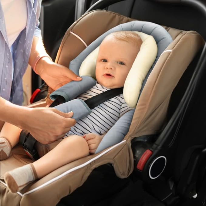 COOLBEBE Upgraded 3-in-1 Babybody Support & Strap Covers Set for Newborn Infant - Extra Soft Car Seat Insert Cushion Pad, Perfect for Carseats, Strollers, Swing