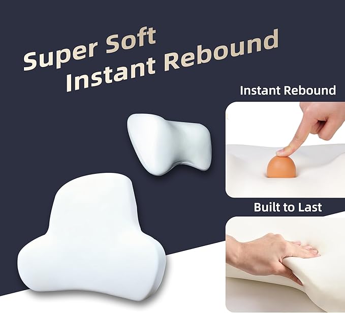 Car Neck & Lumbar Support Pillow Set for Ford Explorer, Soft Memory Foam Headrest & Back Cushion, Ergonomic Comfortable Seat Support for Daily Driving and Long Trips Car Interior Accessories