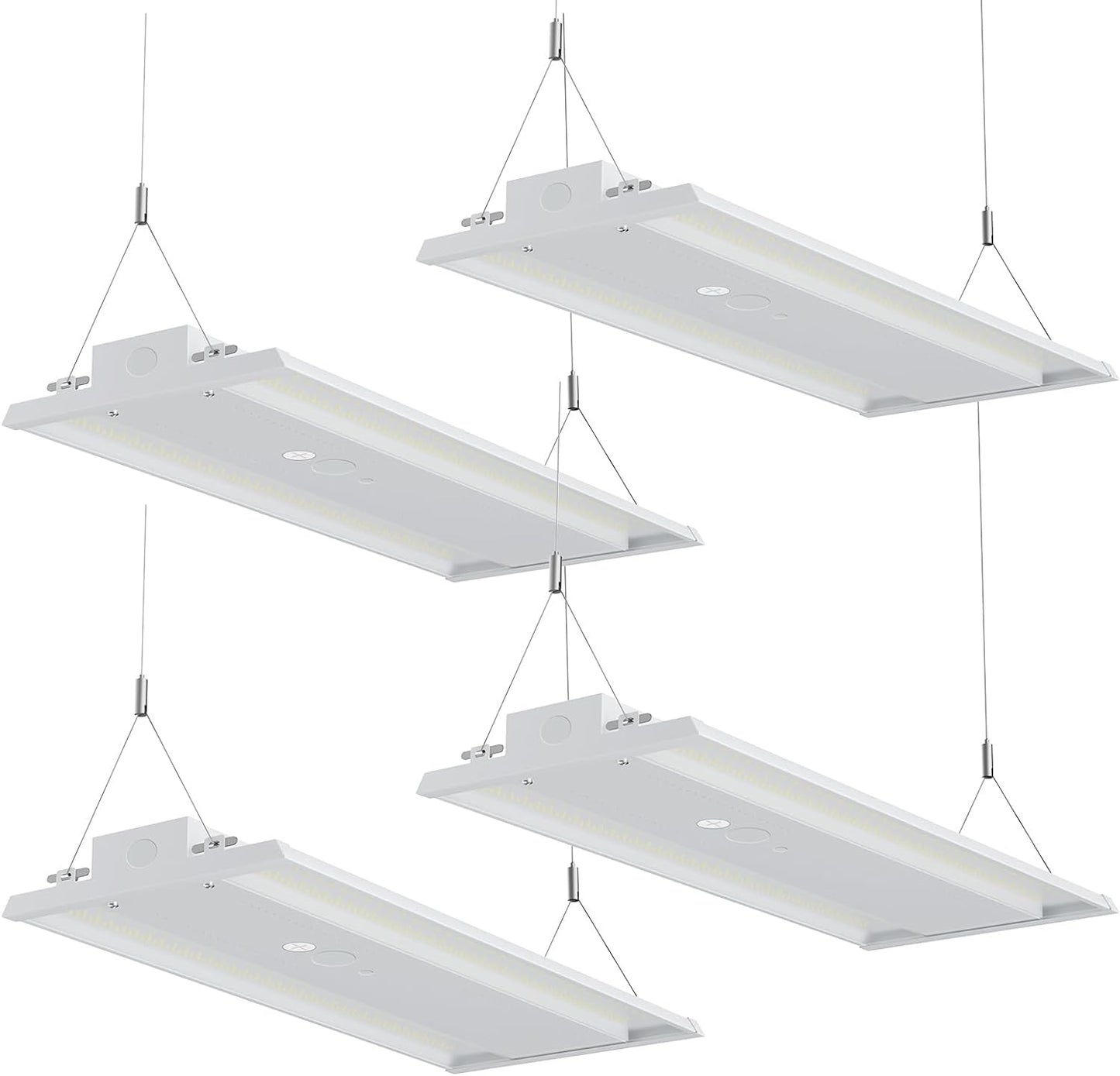 LED Linear High Bay Light, 130W 19500LM High Bay LED Shop Lights, 120-277V, 5000K, 0-10V Dimmable LED Shop Light, Linear High Bay Light for Warehouse Workshops, UL Complied, 4 Pack