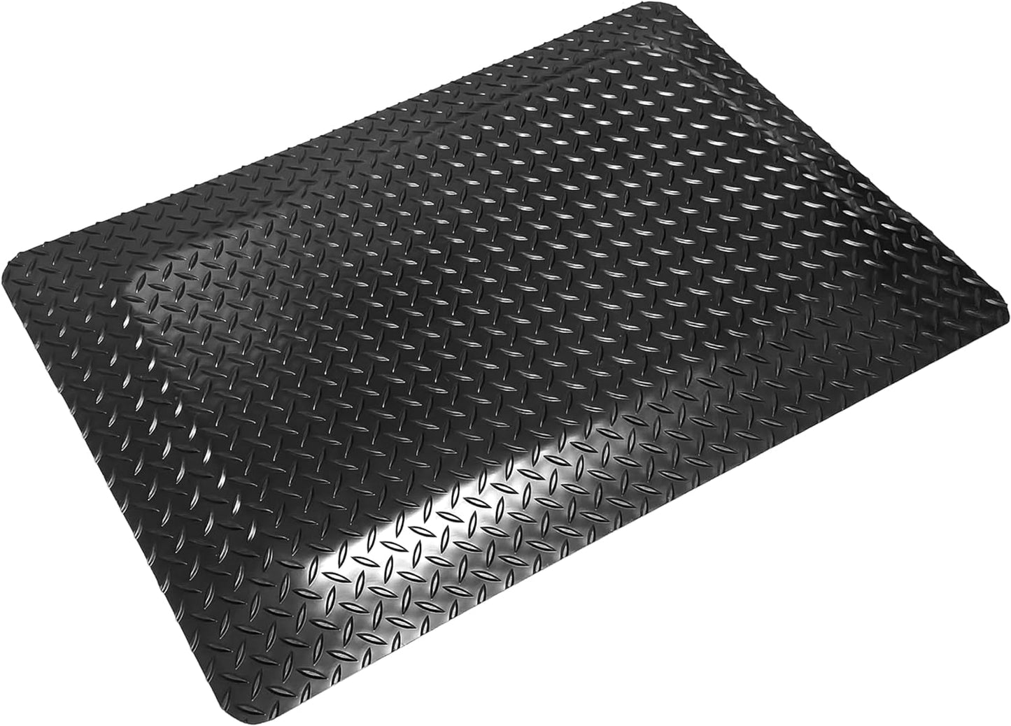 Rhino Mats, American Classic Diamond Anti-Fatigue Mats, Industrial Ergonomic Comfort Standing Mat for Work, Home, Garage, Office, Kitchen or Anywhere (Black 1" Thick, 3 FT. x 11 FT.)