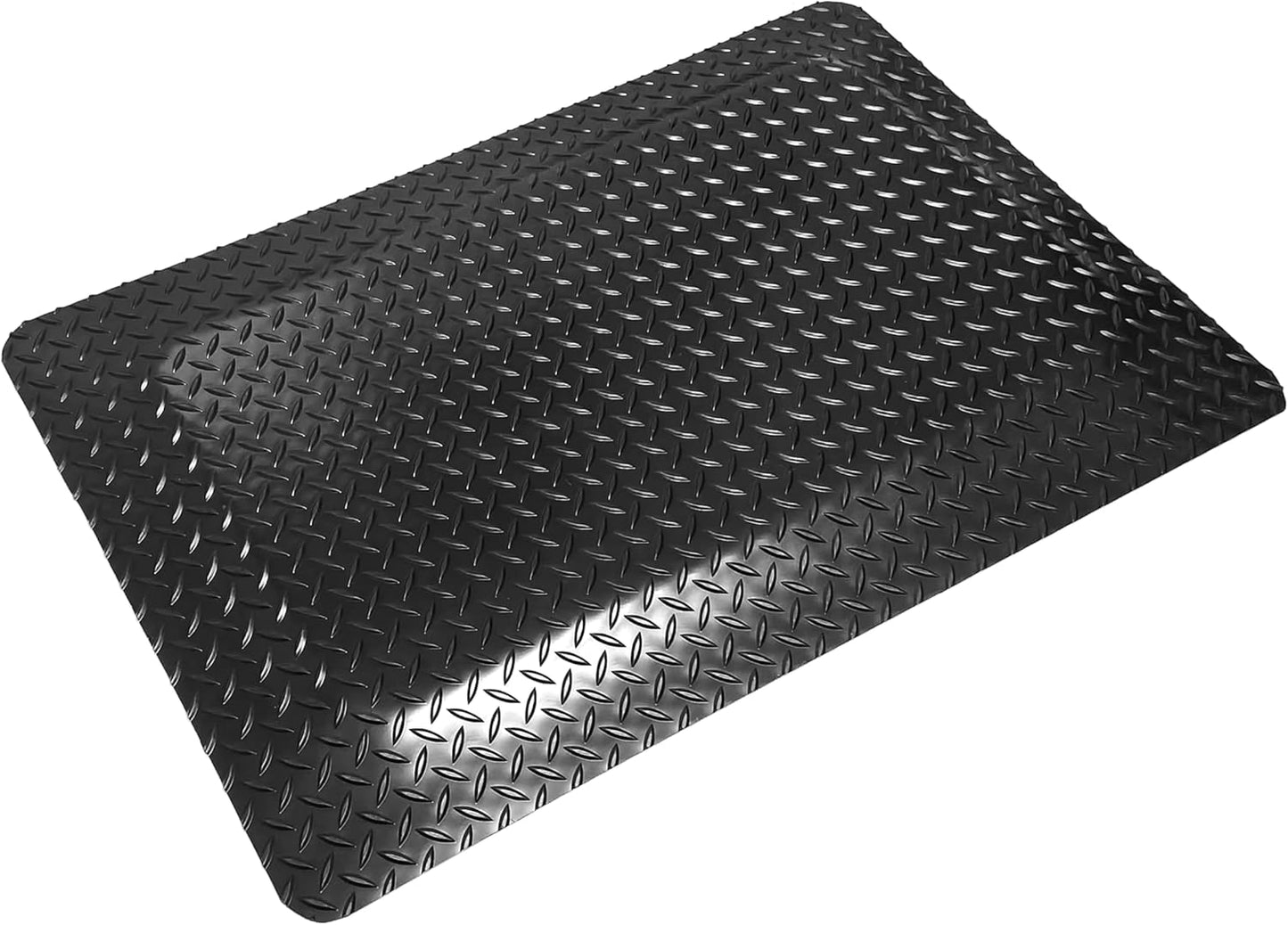 Rhino Mats, American Classic Diamond Anti-Fatigue Mats, Industrial Ergonomic Comfort Standing Mat for Work, Home, Garage, Office, Kitchen or Anywhere (Black 1" Thick, 3 FT. x 12 FT.)