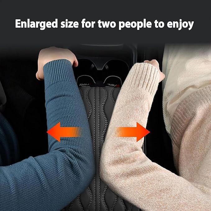 Leather Car Armrest Box Pad for Tesla Cybertruck 2023 2024, Memory Foam Car Center Console Cover Comfort Waterproof Arm Rest Cushion Pad Universal Accessories,E/Coffee