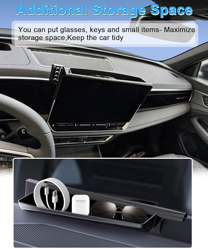 PZK Car Phone Holder for 2023-2025 2026 Honda Accord Hybrid Sport /-L/EX-L/Touring/Prime (Only for 12.3-inch Screen) Auto Lock Car Phone Mount with Stroage Box Not Affect Vent (Not Fit for LX/EX/SE)