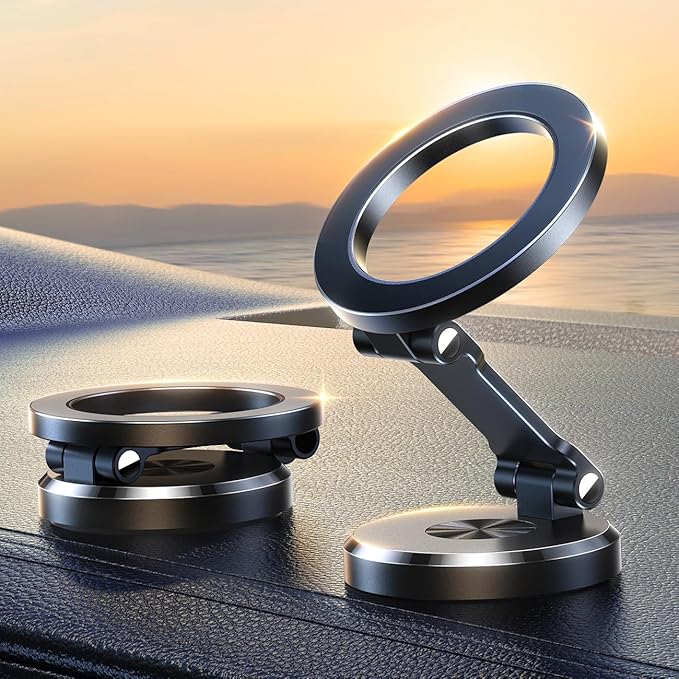 JOYROOM Fits MagSafe Car Mount, [All-Metal] Magnetic Phone Holder for Car with Strong Magnets, 360° Adjustable iPhone Car Mount, Car Accessories for Women Men, for iPhone 17 Pro Max 16 15 14 13 12