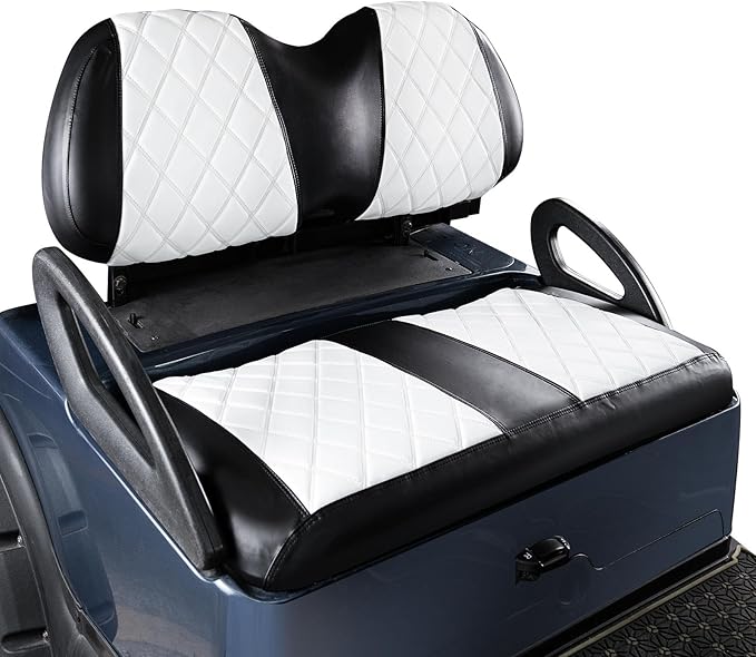 NOKINS Golf Cart Diamond Seat Covers Kit, Fit for Club Car Precedent OEM Standard Front Seat Cushion, Golf Cart Vinyl Seat Cover, No Nails Required