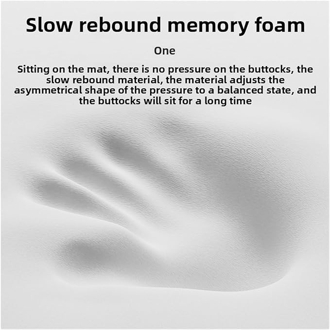 Memory Foam Car Seat Cushions with Lumbar Support - Cool and Breathable Comfort for Car and Office Seats(C,45x45cm)