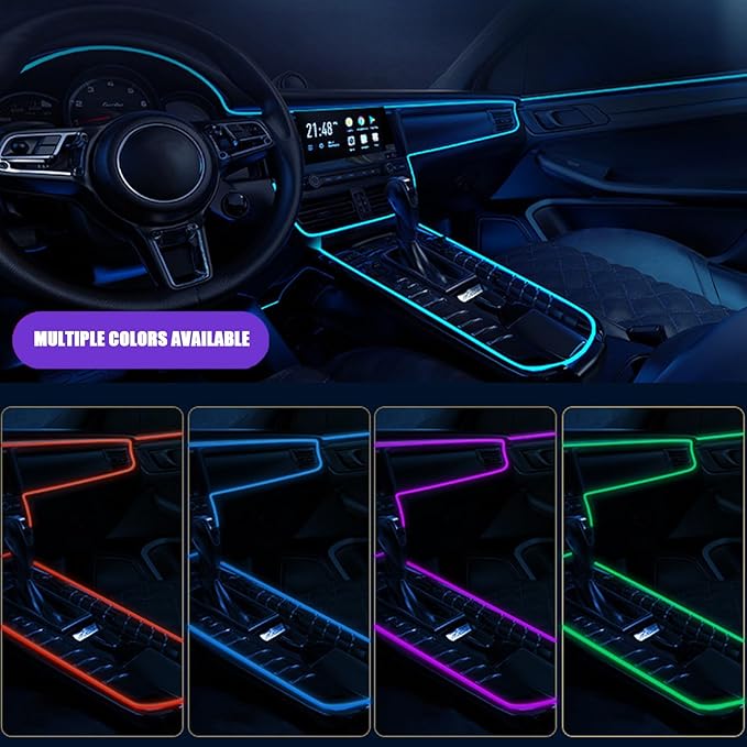 Car Interior Lights for Mercedes-Benz EQT EQV E420 V447 LED Car Interior Atmosphere Lamp Car Ambient Lighting Kits,Ice Blue