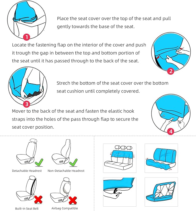 5 Pcs Premium Eagle Car Seat Cover, Breathable & Washable Car Seat Covers Full Sets, Fashionable Printed Seat Covers for Cars Interior, Universal Fit for Most Cars, Sedan, Truck, SUV