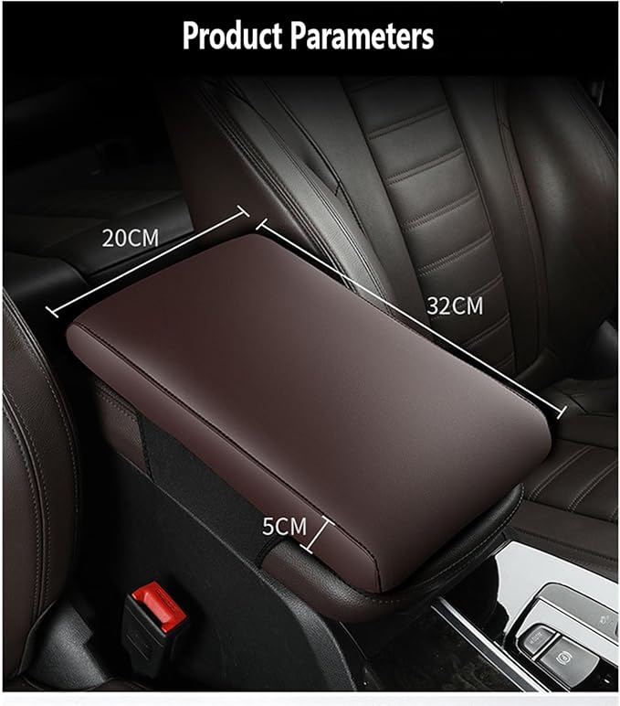 Car Armrest Cover Pad for Tesla Model 3 Premium Leather Center Console Armrest Cushion Pad Anti-Scratch Waterproof Auto Interior Accessories White Style