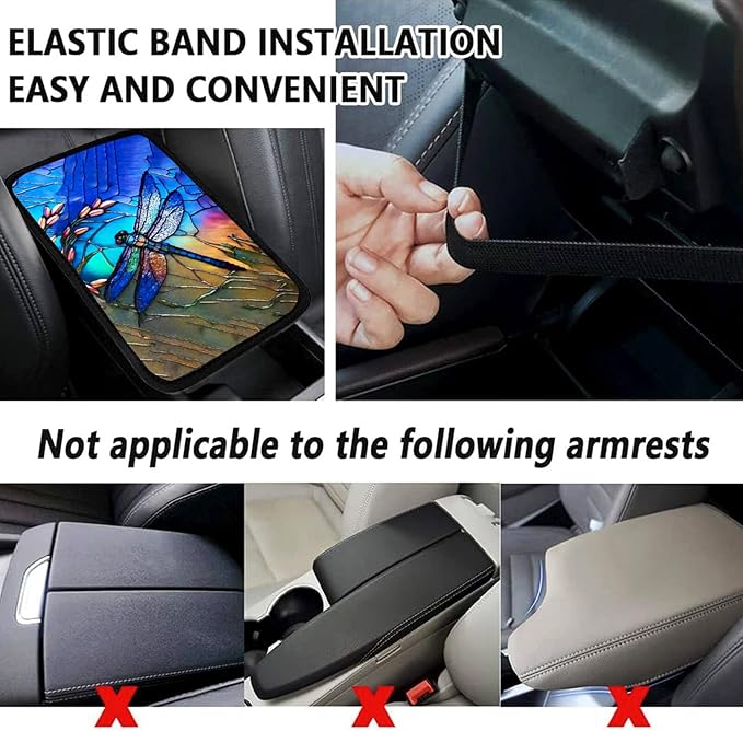 Turtle Vehicle Center Console Armrest Cover Pad,Sea Turtle Car Accessories Soft Middle Console Cushion Pad,Auto Arm Rest Mat Decor Turtles Gifts for Women Men Dad for Most Vehicle SUV Truck