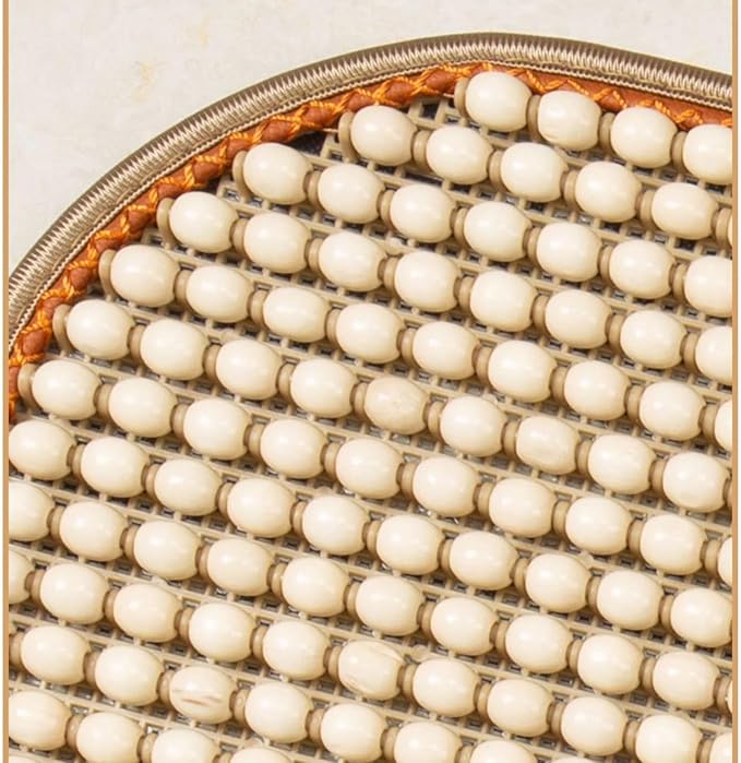 TOMSE Car Seat Chair Back Cushion for BMW X3 G01 2019 2020 2021 2022 2023 2024, Wooden Beads Ventilate Mesh Lumbar Brace Strong Durable Relieve Fatigue Summer Interior Accessories,C-Waist Cushion