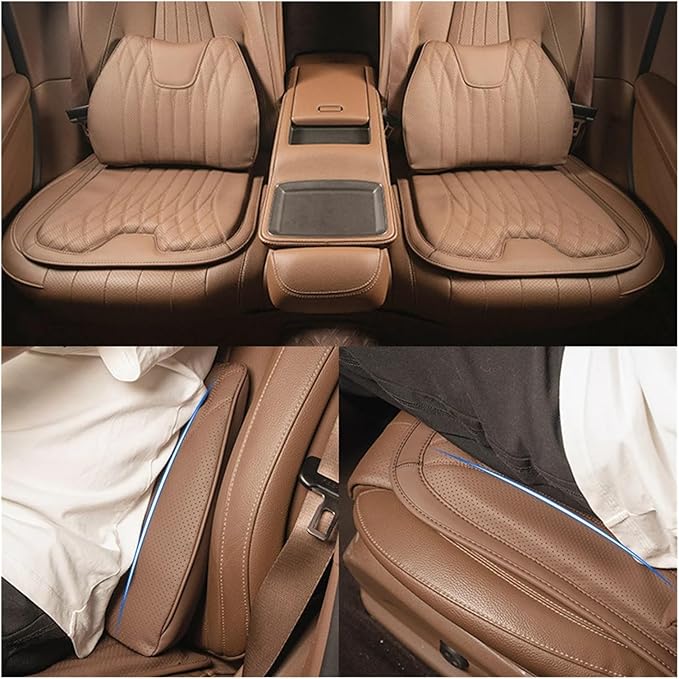 F Car Seat Cushion for BMW All Model I3 I4 I8 X1 X2 X3 X4 X5 X5M X6 X7 Z4 Car Lumbar Support Pillow Auto Seat Waist Back Cushion Y (Color : Orange C)