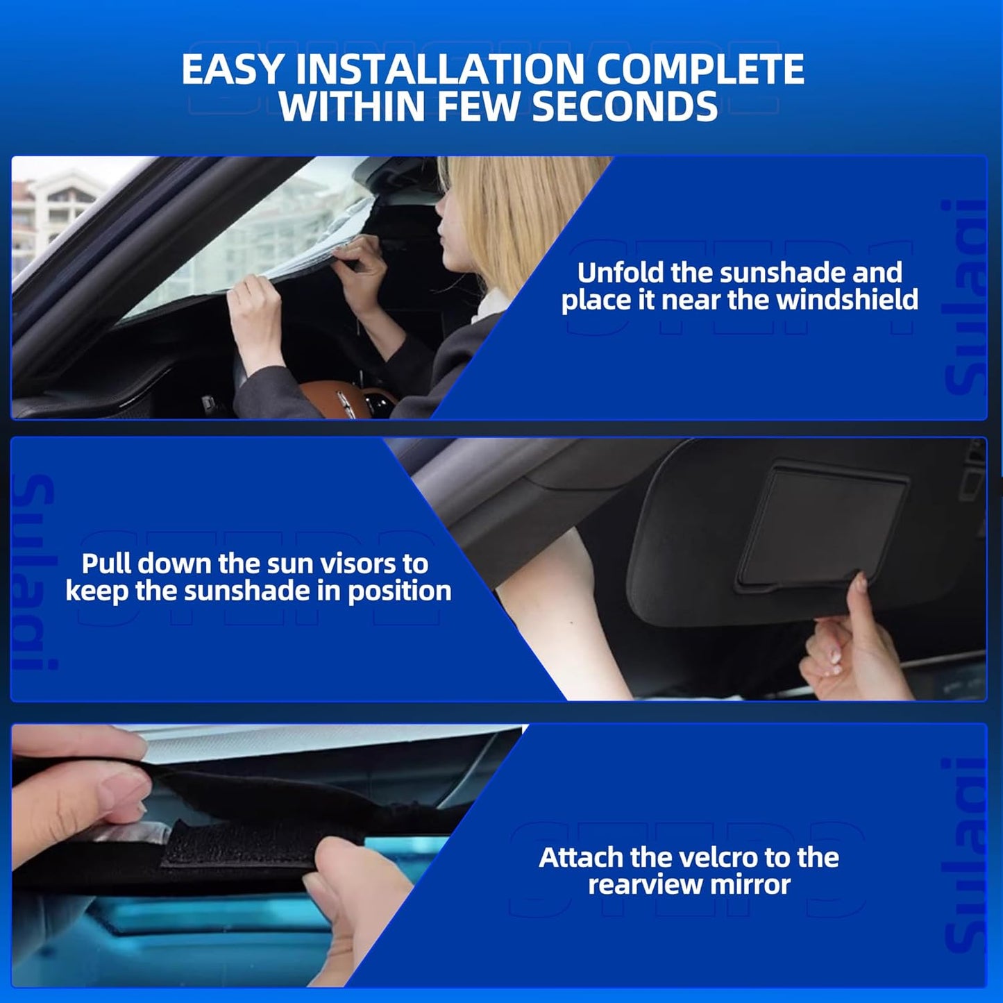 Windshield Sun Shade for Kia Telluride 2020-2025 Foldable Sunshade Custom Fit Front Window Car Interior Accessories Protector Blocks UV Rays