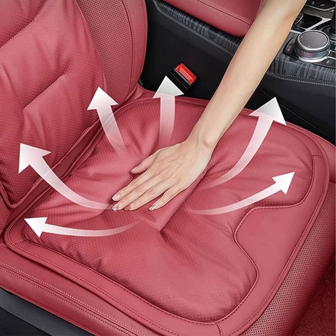 Car Seat Cushion for Porsche Macan 2015-2025-pr, Breathable Non-Slip Driver Seat Pad Ergonomic Memory Foam for Long Driving Car Office,A/2Pcs-Grey