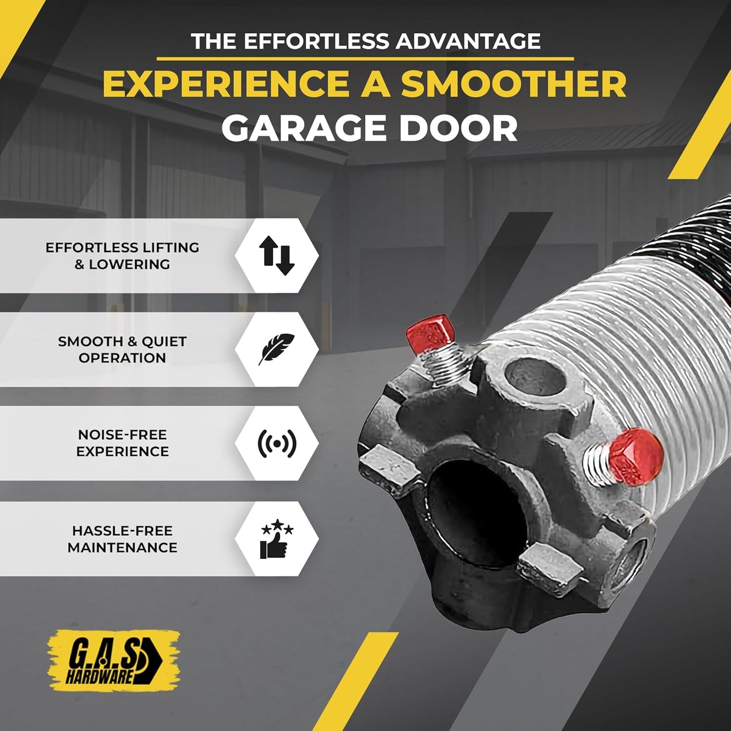Garage Door Torsion Springs 218x2x24 Includes 1” Steel Bearing, Gloves, and Winding Bars for Left and Right Side of Garage Door Precision E-Coating 5-Year Warranty Minimum 30,000 Cycles (Pair)