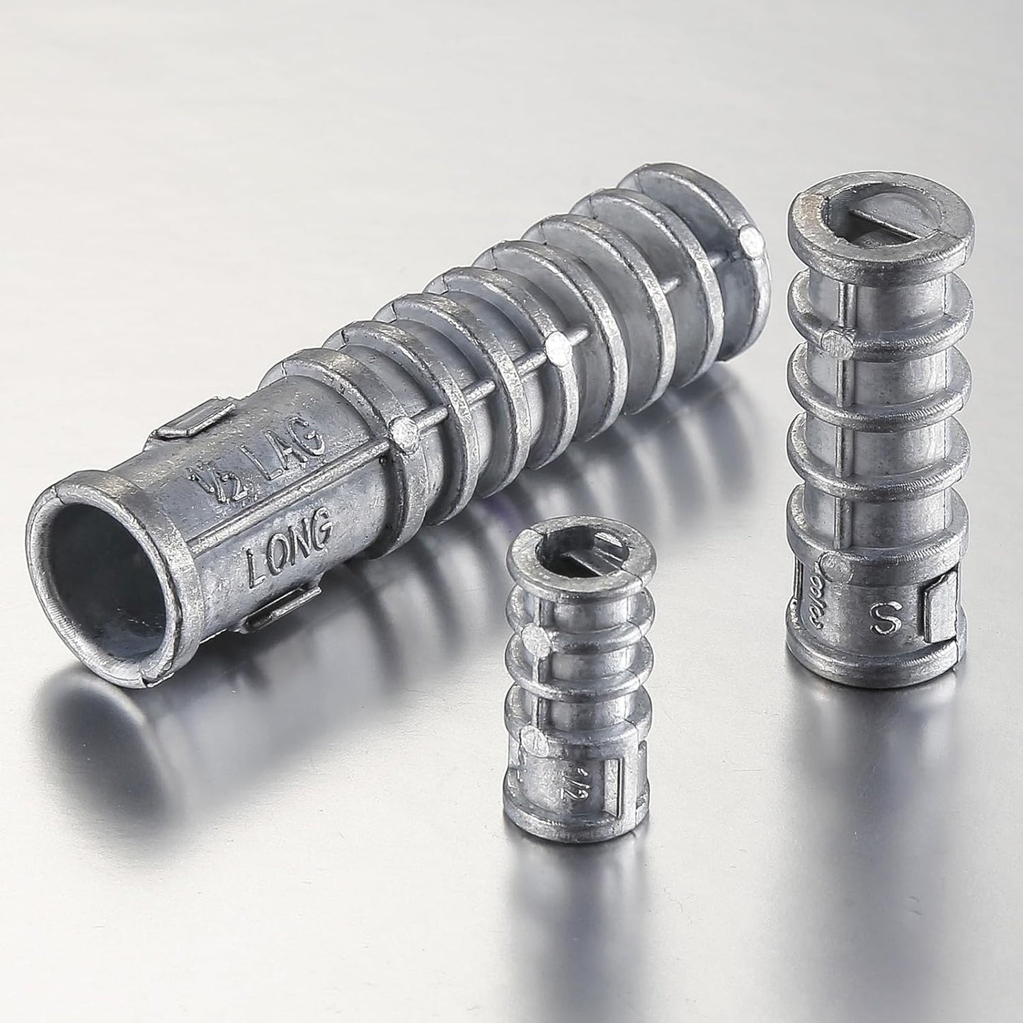 Wensilon(50pcs) 1/4 * 1-1/2 Lag Shield Anchor Long Zinc Alloy Bolts Concrete Anchors, Zinc Alloy Masonry Anchors Hole