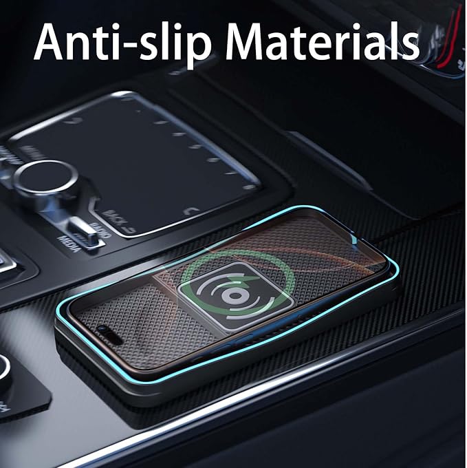 Car Wireless Charger Pad for GMC Safari Cargo 2000-2005, Fast Car Wireless Charging Pad for Car Center Console, Non Slip Charging Mat,1M-USB