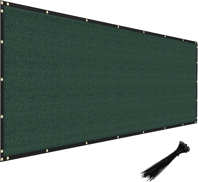 Windscreen4less Privacy Fence Screen Heavy Duty Windscreen Fencing Mesh Fabric Shade Net Cover for Outdoor Wall Garden Yard Pool Deck, 8'x279' Green