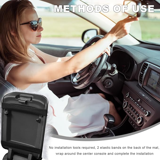 Center Console Cover, 11.81"×7.87" Automotive Fluffy Plush Center Armrest Protector, Universal Furry Comfortable Center Console Pad for Cars Trucks SUVs, Car Accessories (Wine Red)