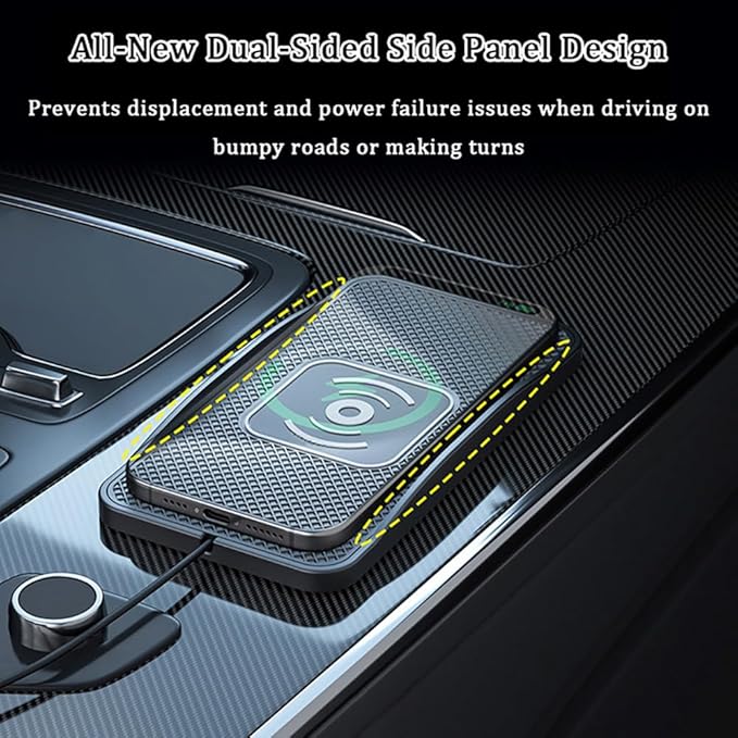 Wireless Car Charger Pad for Subaru Crosstrek 2013-2026, Type-C/USB 20W Car Wireless Charger Non-Slip Phone Charging Pad Car Accessories,A 30cm Cable Type-C Plug