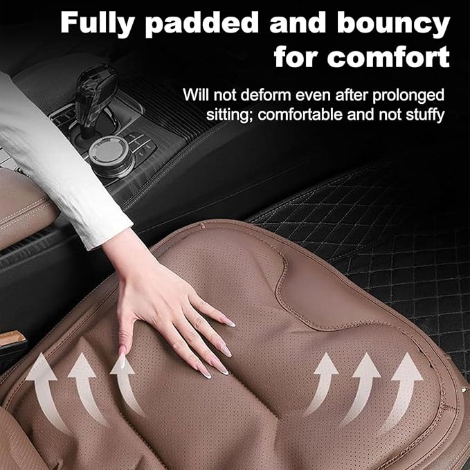 Car Seat Cushion for Porsche Macan 2015-2025-pr, Breathable Non-Slip Driver Seat Pad Ergonomic Memory Foam for Long Driving Car Office,A/2Pcs-Black