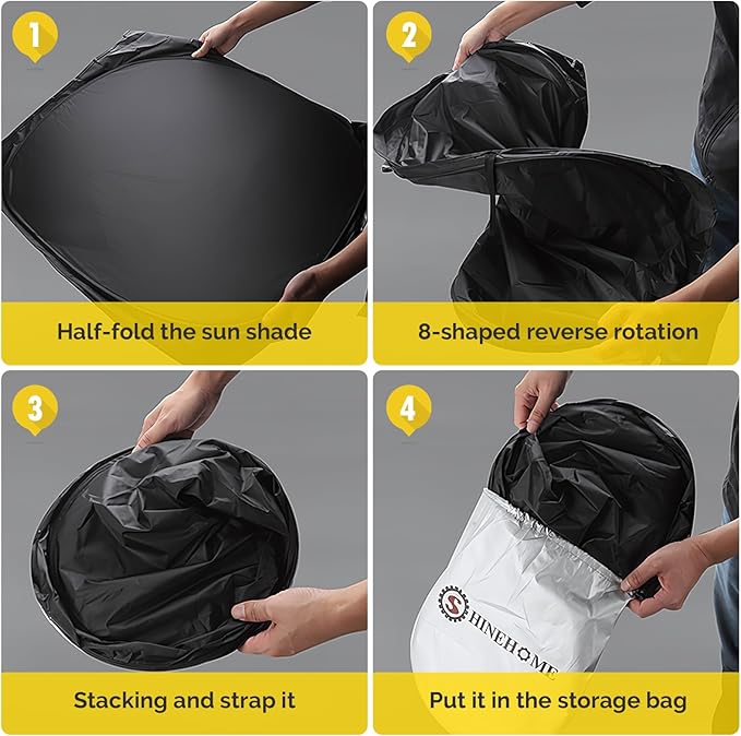 Car Sun Shade for 2010-2025 2026 Toyota 4Runner Windshield Sun Shade, Sun Visor Windshield Screen Cover for 4-Runner Front Window Sunshade Foldable Auto Interior Accessories UV Block to Keep Cool