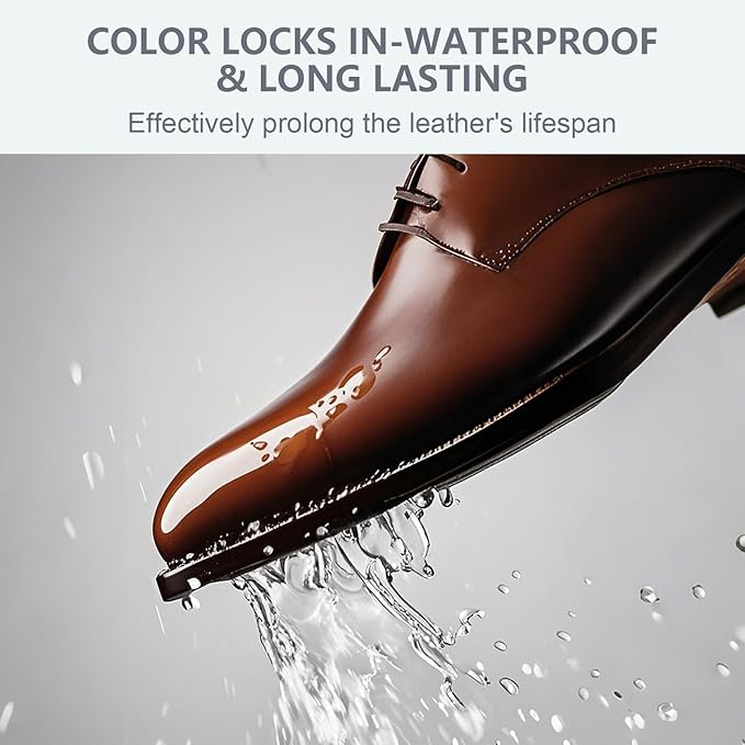 Leather Recoloring Balm with 100ml Mink Oil Conditioner | Maroon Repair Kit, Dye & Color Restorer for Furniture, Sofa, Car Seats, Bags | Restore Faded & Scratched Surfaces