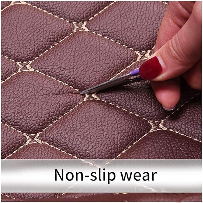 Custom Fit Car Floor Mats - Full Coverage Automotive Leather Floor Liners for Most Vehicles by MingyunSM (Gray)