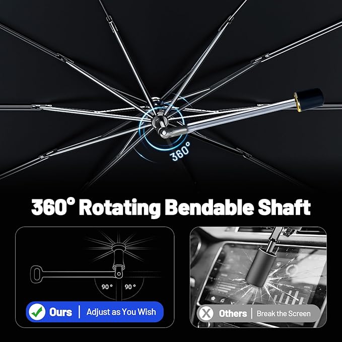 Car Windshield Sun Shade for Hyundai Elantra 2017-2020 –[Reflective Coated Fabric] Sunshade Umbrella for Front Window, Car Shades Sun Visor Keep Car Cool and Protects Interior, 1:1 Exact Fit