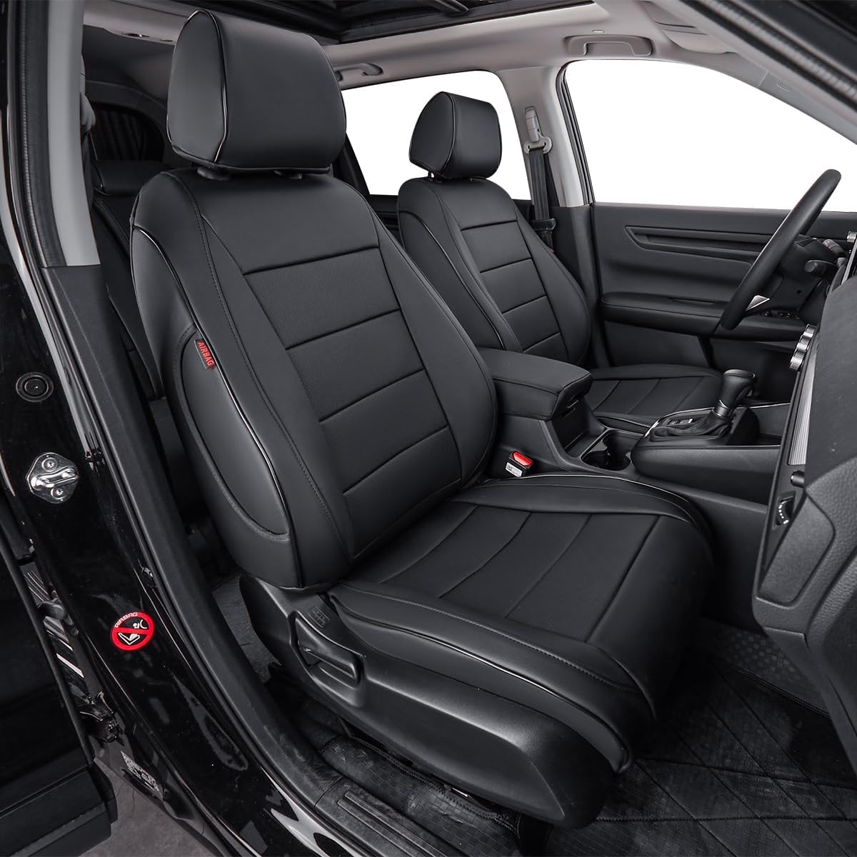EKR Sportage Seat Covers Custom Fit for KIA Sportage Hybrid EX/SX Prestige & Plug-in Hybrid X-Line/X-Line Prestige 2023-2026 Leather Car Seat Cover Full Set-Faux Leather(Black)