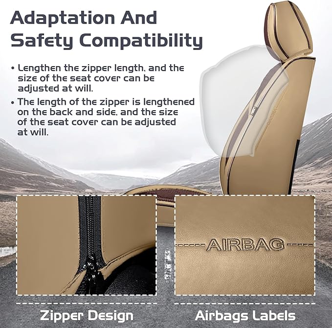 Truck Seat Covers for Chevy Silverado 2500 2007-2026, Waterproof Premium Leather Full Coverage Car Seat Cover, Muscle Sport Style Auto Interior Seat Cover Sets (Full Set/Brown Coffee)