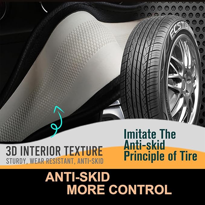 PINCTROT Bling Bling Comfy Steering Wheel Cover with Jumbo Crystal Rhinestones, Anti-Slip Diamond Leather, Universal 15 Inch (Vivid Green)