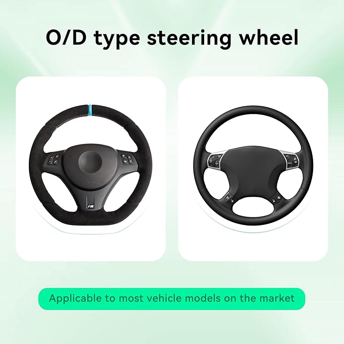 Car Steering Wheel Cover, 14.5-15inch Leather Anti-Slip Car Wheel Cover Protector, Safety Comfortable Desgin, Universal Auto Steering Wheels Accessories for Cars Truck SUV (Gray)