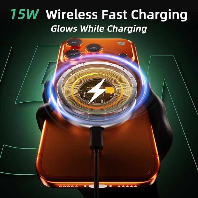 Phone Mount for Honda Civic (11th Gen,2022-2025 2026) & Acura Integra (7"/9" Screen),15W Wireless Car Charger, Magnetic Phone Holder, 360° Rotating,Hands Free,Storage Box,New Car Essentials,2023 2024