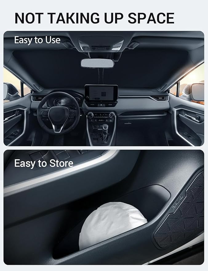 Proadsy Windshield Sun Shade for Nissan Murano 2025-2026 Foldable Front Sunshade Protector Sun Visor Blocks UV Rays Keep Car Cooler Accessories