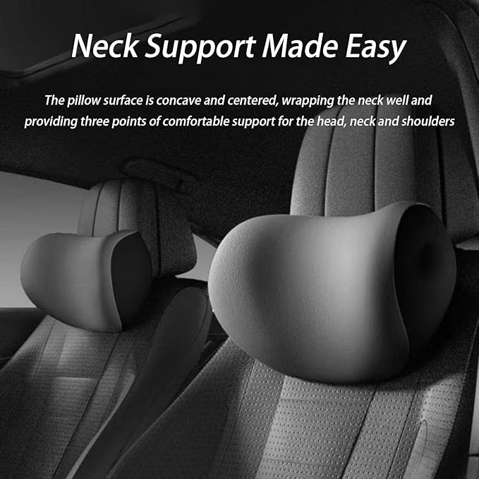 Car Lumbar Support Pillow and Car Neck Pillow Kit for Acura MDX 2000-2020 2021 2022 2023 2024 2025 2026, Car Seat Neck Back Rest Pillows, Ergonomic Car Seat Headrest & Lumbar Cushion
