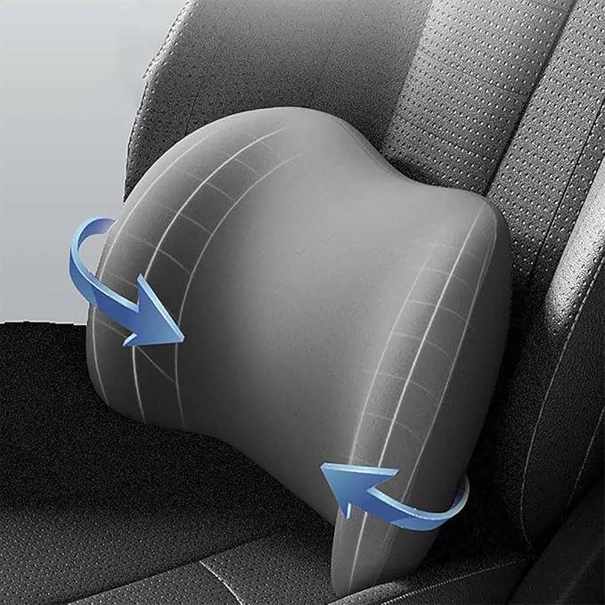 Car Back Support Neck Pillow for Ford F-250 2000-2024, Comfortable Soft Car Seat Headrest Neck Rest Cushion Lumbar Support Pillow with Adjustable Strap, Gray