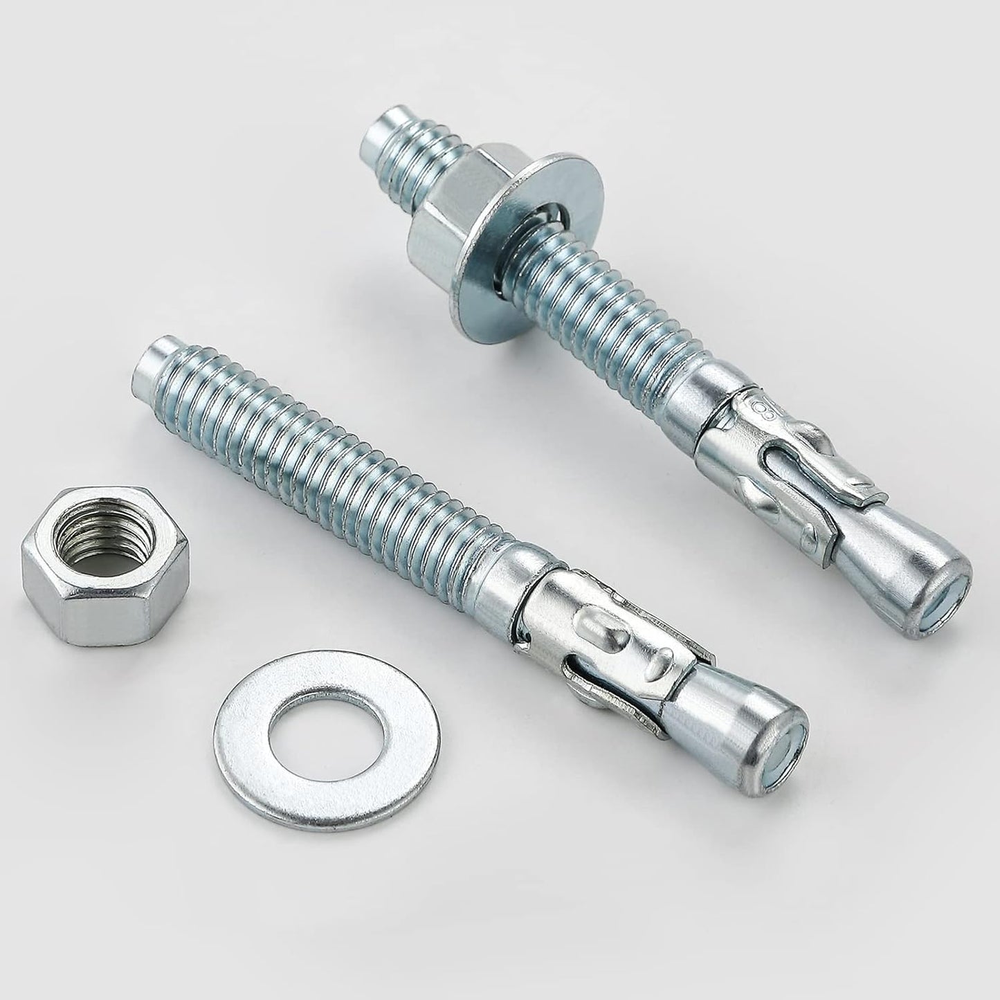 1/2x4-1/2 30Pcs Inch Standard Fasteners for Heavy-Duty Zinc Wedge Anchors for Cement and Concrete