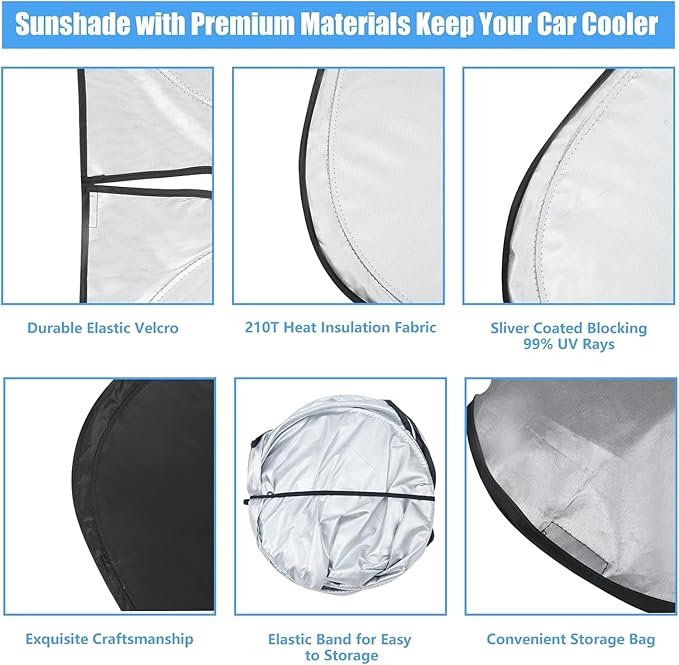 Windshield Sun Shade for Hyun-dai Palisade 2026 2025 2024 2023 2022 2021 2020 Accessories Window Sunshade Fit Hyun-dai Palisade Front Window Shade Sun Visor Blocks UV Keep Car Cooler