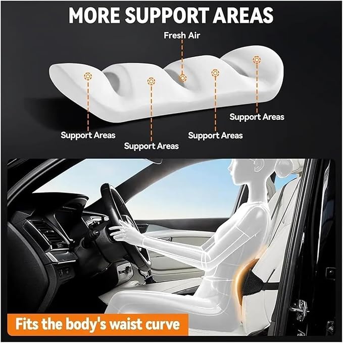 1 Piece Automotive Seat Lumbar Support Pillow for Chevrolet Equinox 2010-2017, Driving Lower Back Cushion Ergonomic Orthopedic Posture Rest