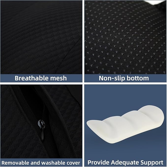 1 Piece Automotive Seat Lumbar Support Pillow for BMW X3 2018 2019 2020 2021 2022 2023 2024 2025 2026, Driving Lower Back Cushion Ergonomic Orthopedic Posture Rest