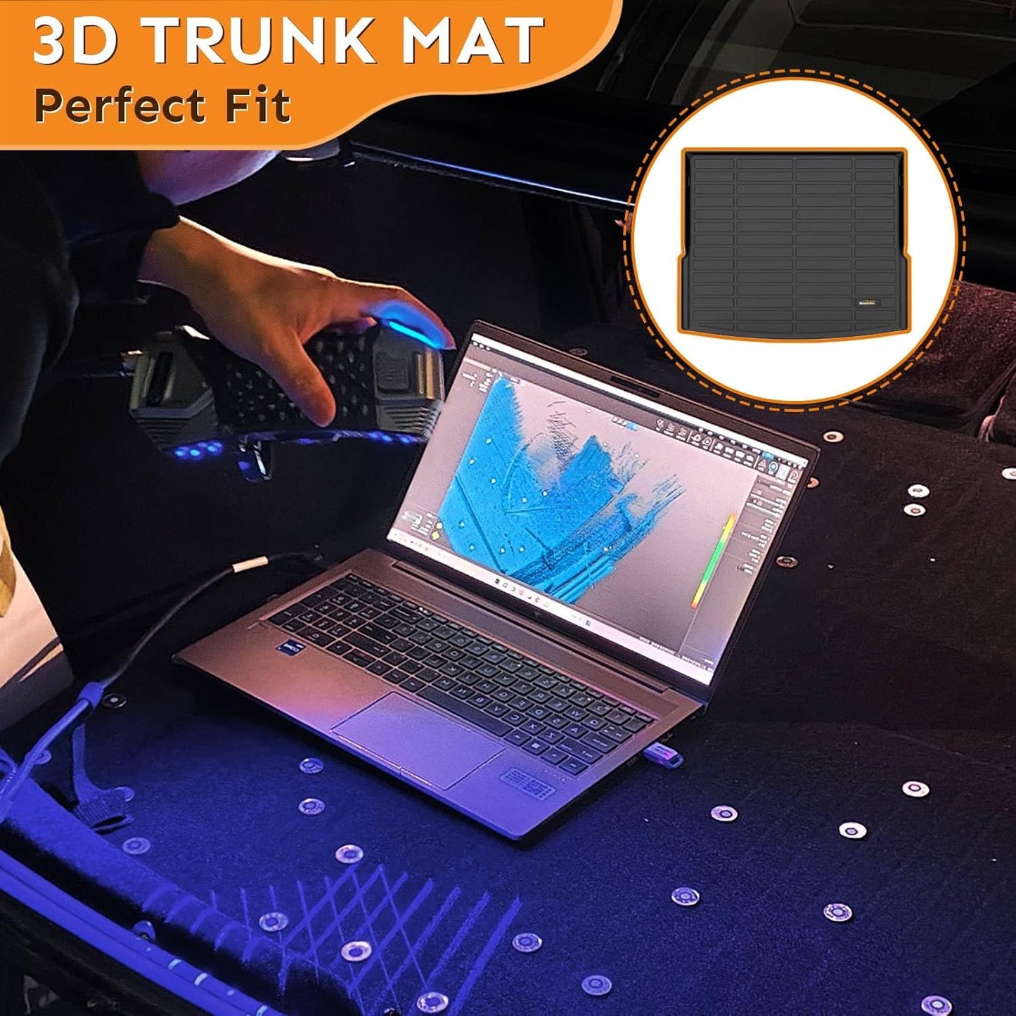 Binmotor-Floor Mats Cargo Liner Set for Subaru Forester 2025(Not fit Hybrid/PHEV/Wilderness), All Weather TPE Car Floor Mats for Subaru Forester Accessories Custom Fit Vehicle Mats